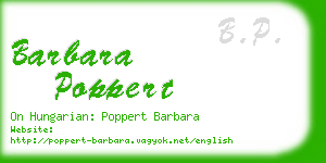 barbara poppert business card